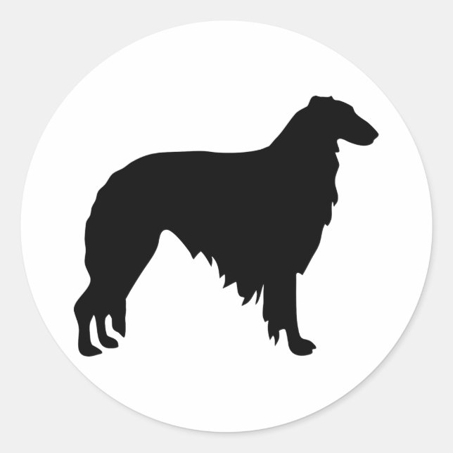 Adesivo Redondo Borzoi (Frente)