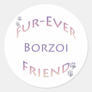 Adesivo Redondo Borzoi Fuere