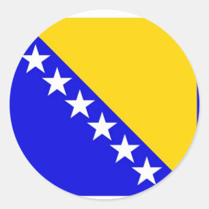 Adesivo Redondo Bósnia e Herzegovina