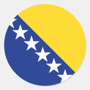 Adesivo Redondo Bósnia e Herzegovina