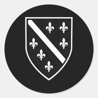 Adesivo Redondo Bósnia Sinalizador Herzegovina Bósnio dos Balcãs