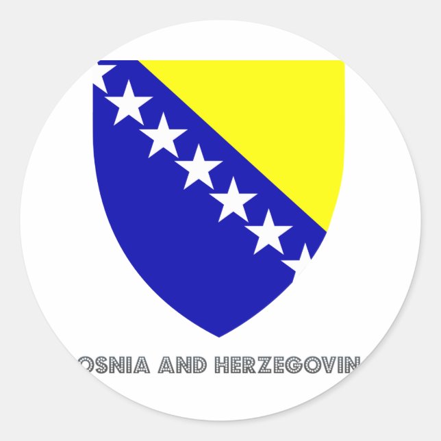 Adesivo Redondo Bósnio Emblem (Frente)