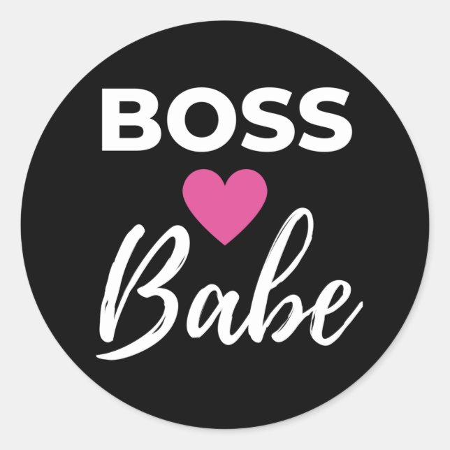 Adesivo Redondo Boss Babe (Frente)