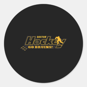 Adesivo Redondo Boston Bruins Hockey Branco Licenciado Oficialment