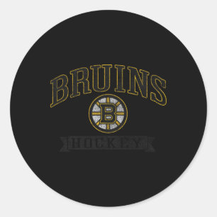 Adesivo Redondo Boston Bruins Hóquei Vintage Cinza Licenciado Ofic