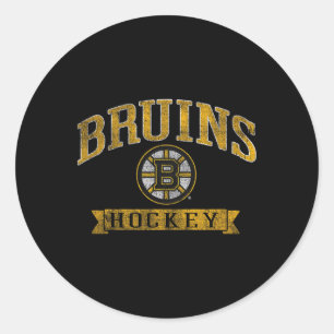 Adesivo Redondo Boston Bruins Vintage Hockey Dark Heather 