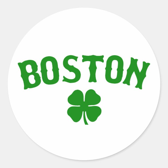 Adesivo Redondo Boston Irish (Frente)