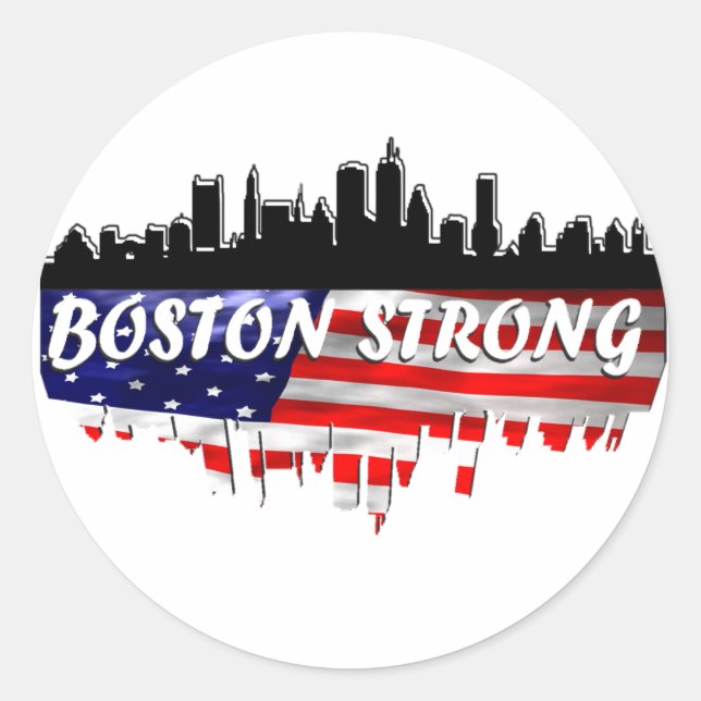 Adesivo Redondo Boston Strong (Frente)