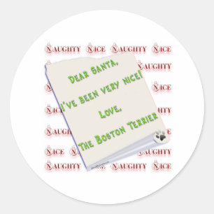 Adesivo Redondo Boston Terrier impertinente ou agradável -