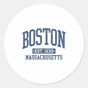 Adesivo Redondo Boston Vintage Sports Design Boston Machusets Mães