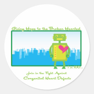 Adesivo Redondo Bot Stickers