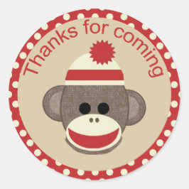 Adesivo Redondo Bota-cola-redonda do Macaco