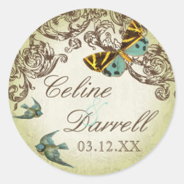 Adesivo Redondo Botânica Wedker ou Seal - Verde