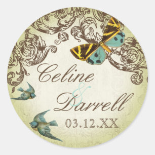 Adesivo Redondo Botânica Wedker ou Seal - Verde