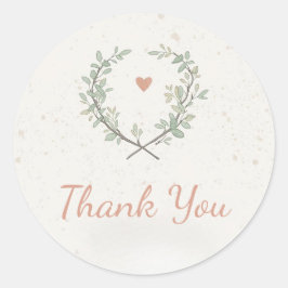 Adesivo Redondo Botanical Baby Shower Favor Tags – Minimal