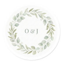 Botanical Greenery Wedding Envelope Seals