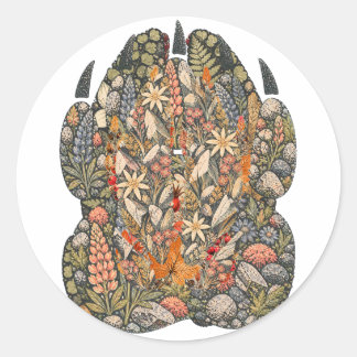 Adesivo Redondo Botanical Mountain Goat Hoof Alpine Nature Sticker