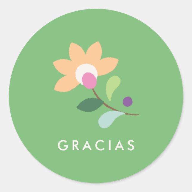 Adesivo Redondo Botanino Cinco de Mayo Sticker - Verde (Frente)