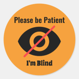 Adesivo Redondo Botão Cego Símbolo