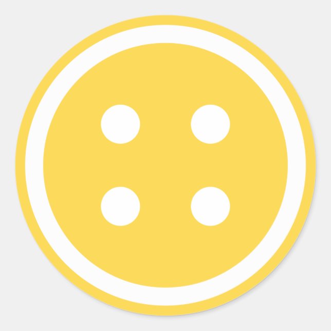 Adesivo Redondo Botão de costura de laranja-acastanhado (Frente)