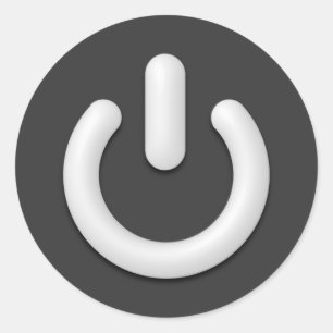 Adesivo Redondo Botão de espera (alimentação)