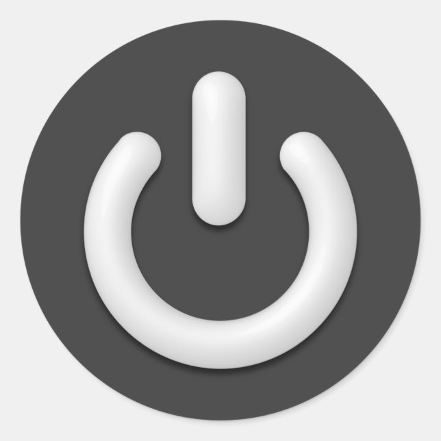 Adesivo Redondo Botão de espera (alimentação) (Frente)