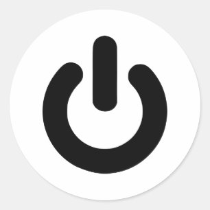 Adesivo Redondo Botão do poder