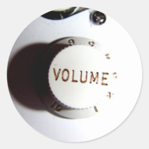 Adesivo Redondo Botão do volume da guitarra