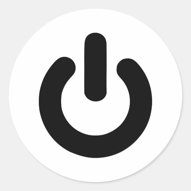 Adesivo Redondo Botão liga/desliga (Frente)