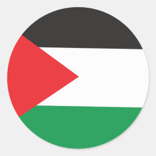 Adesivo Redondo Botão Palestino, Bandeira Palestina Patriótica