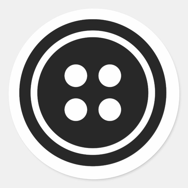 Adesivo Redondo Botão Preto (Frente)