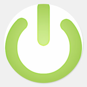 Adesivo Redondo Botão simples do poder