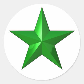Adesivo Redondo BotãoEstrelaVerde