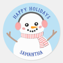 Adesivo Redondo Botas Férias, Neve, Vinhetas