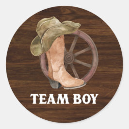 Adesivo Redondo Botas ou Arcos de Floral de Madeira Rústica