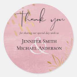 Adesivo Redondo Bote Dourado Rosa-Dusty do ORÇAMENTO