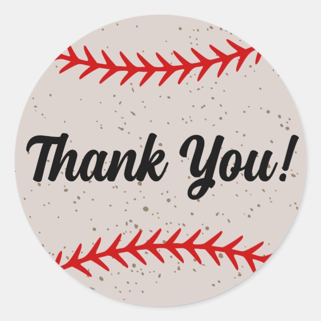 Adesivo Redondo Botões de rendas de beisebol (Frente)