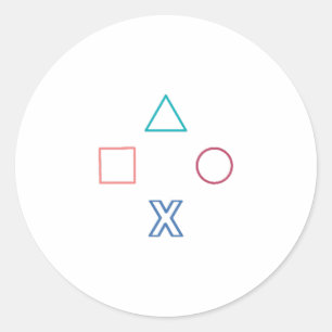 Adesivo Redondo Botões do controlador, Presente para jogador, Vide