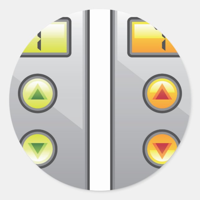 Adesivo Redondo Botões do elevador (Frente)