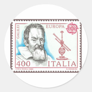 Adesivo Redondo Botões e ímãs de Galileo Galilei