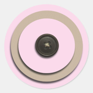 Adesivo Redondo Botões e suportes cor-de-rosa Envelopes Selos