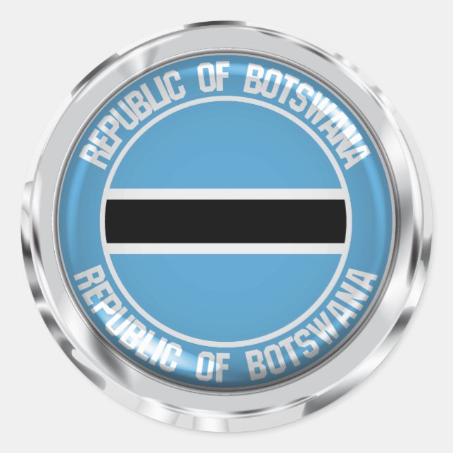 Adesivo Redondo Botsuana Round Emblem (Frente)