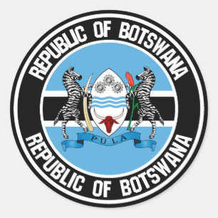 Adesivo Redondo Botsuana Round Emblem