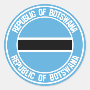 Adesivo Redondo Botswana Round Emblem