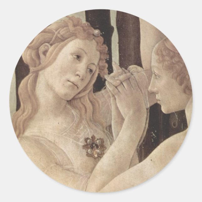 Adesivo Redondo Botticelli's Three Graces Stickers (Frente)