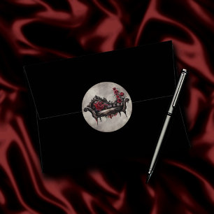 Adesivo Redondo Boudoir Chaise   Golpista de Desmaios Vitoriano