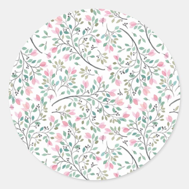 Adesivo Redondo Bougainvillea Annaprashan Sticker (Frente)