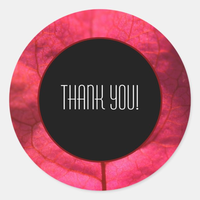 Adesivo Redondo Bougainvillea Obrigado Por Redonda (Frente)