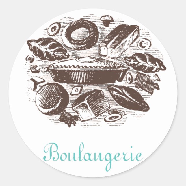 Adesivo Redondo Boulangerie Stickers (Frente)