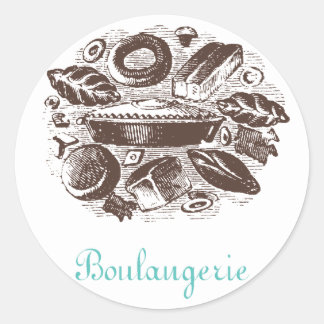 Adesivo Redondo Boulangerie Stickers